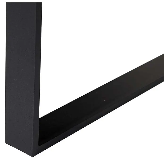 Ebuy24 Gartentisch Martinus - L x B x H: 100 x 210 x 75 cm, Ø x H: 210 x 75 cm, Aluminium Nonwood, Sonstige, Grau - Schwarzes, mattes Metall-U-Profil für Möbel.