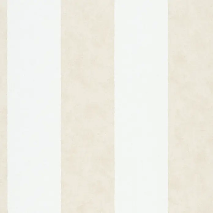 Marburg Vliestapete Streifen I - Weiß-Braun, Streifen, 10,05 x 0,53 m - Vertikales Streifenmuster in Hellbeige und Weiß mit dezenter Textur.