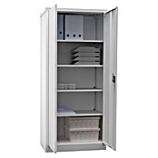 Regalux Metall-Mehrzweckschrank (H x B x T: 180 x 80 x 41 cm, Grau, Anzahl Böden: 4 Stk.) | BAUHAUS