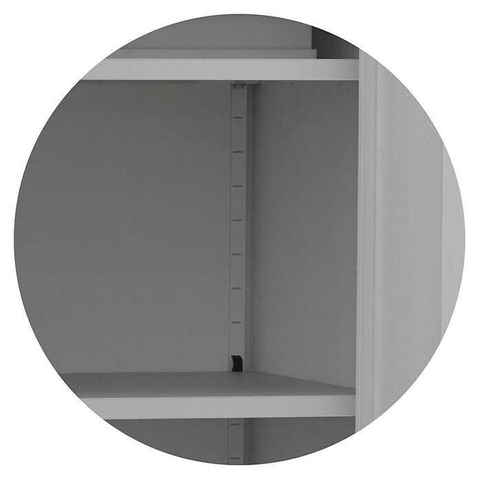 Regalux Metall-Mehrzweckschrank (H x B x T: 180 x 80 x 41 cm, Grau, Anzahl Böden: 4 Stk.) | BAUHAUS
