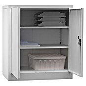 Regalux Metall-Mehrzweckschrank (H x B x T: 90 x 80 x 41 cm, Grau, Anzahl Böden: 2 Stk.) | BAUHAUS