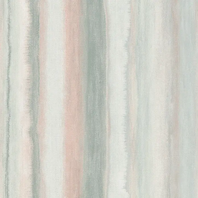 Marburg Shades Iconic Vliestapete Grafik - Grün-Beige, Grafisch, 10,05 x 0,53 m - Strukturierte Tapete mit sanften vertikalen Aquarellstreifen in gedämpften Rosa-, Grün- und Cremeweiß-Tönen.