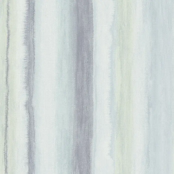 Marburg Shades Iconic Vliestapete Grafik - Grün-Blau, Grafisch, 10,05 x 0,53 m - Aquarellmuster mit vertikalen Streifen in gedämpftem Grün, Blau und Grau auf texturierter Oberfläche.
