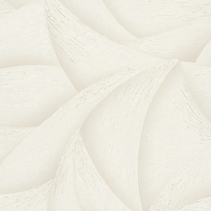 Marburg Ritus Vliestapete Grafik - Beige, Grafisch, 10,05 x 0,53 m - Abstraktes cremefarbenes Muster mit subtilen gerillten, welligen und überlappenden Formen, die eine strukturierte Oberfläche bilden.