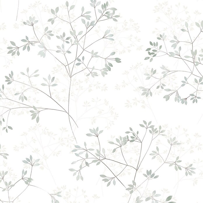 Marburg Novamur Plus Fresh UP Papel pintado de vellón Ramillete (Blanco/Verde, Floral, 10 x 0,53 m) | BAUHAUS