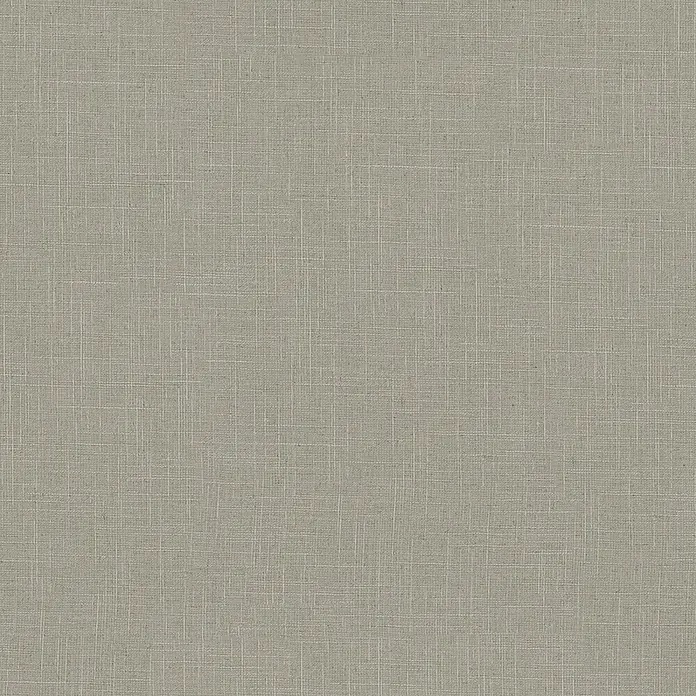 Marburg Boho Vliestapete Uni II - Grün-Braun, Uni, 10,05 x 0,53 m - Helle graue Webstofftextur.