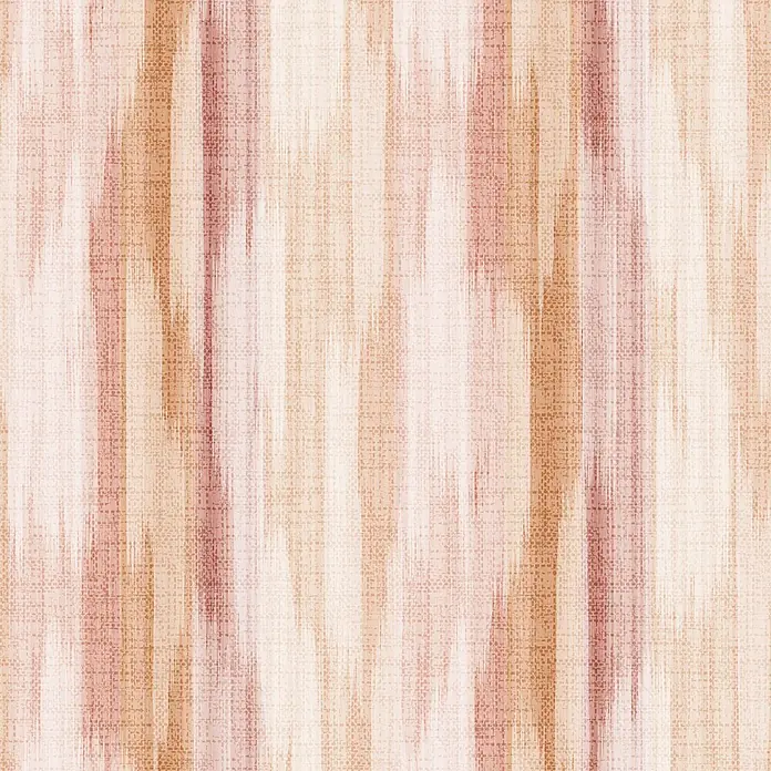 Marburg Novamur Plus Fresh UP Vliestapete Streifen - Weiß-Rot, Streifen, 10,05 x 0,53 m - Gewebtes Textilmuster mit verschwommenen vertikalen Streifen in sanften Rosa-, Beige- und Brauntönen.