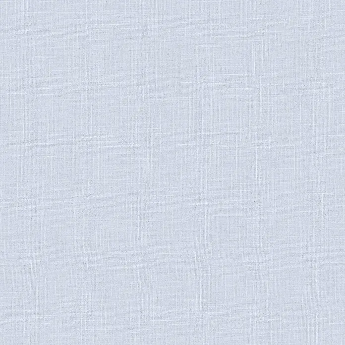Marburg Boho Vliestapete Uni - Blau-Weiß, Uni, 10,05 x 0,53 m - Hellblauer Stoff mit sichtbarer Webstruktur.
