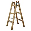 Sprossen-Doppelleiter (Höhe: 110 cm, Anzahl Tritte: 2 x 3 Sprossen, Holz)