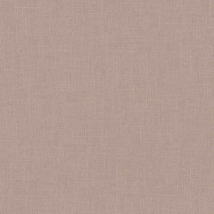 Marburg Boho Vliestapete Uni II - Rot, Uni, 10,05 x 0,53 m - Hellbrauner Stoff in Leinenoptik mit sichtbarer Webstruktur.