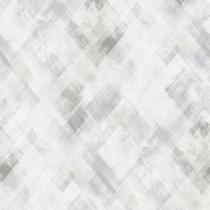 Marburg Novamur Plus Fresh UP Vliestapete Grafik - Blau-Grau, Grafisch, 10,05 x 0,53 m - Nahtloses abstraktes Muster mit weißen, grauen und hellblauen diagonalen geometrischen Formen und subtiler Textur.