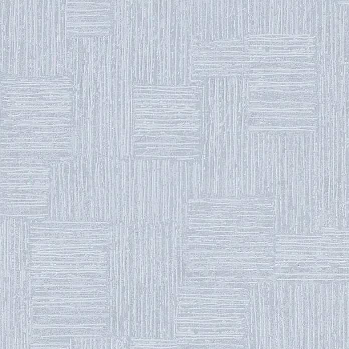 Marburg Vliestapete Novamur Naomi Streifen - Blau, Streifen, 10,05 x 0,53 m - Hellgraues strukturiertes Muster im Korbgeflecht-Design.