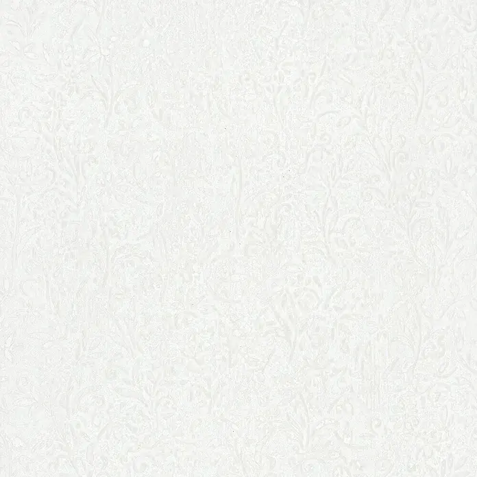 Marburg Ritus Vliestapete Floral - Weiß, Floral, 10,05 x 0,53 m - Nahtlose weiße Tapete mit dezentem Blumen- und Rankenmuster.