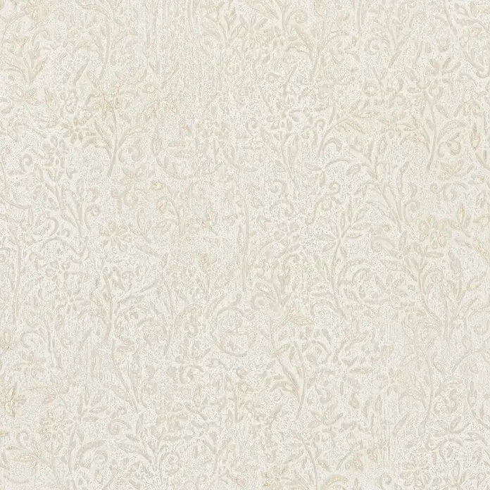 Marburg Ritus Vliestapete Floral - Beige, Floral, 10,05 x 0,53 m - Hellbeige Tapete mit geprägtem Blumenmuster.
