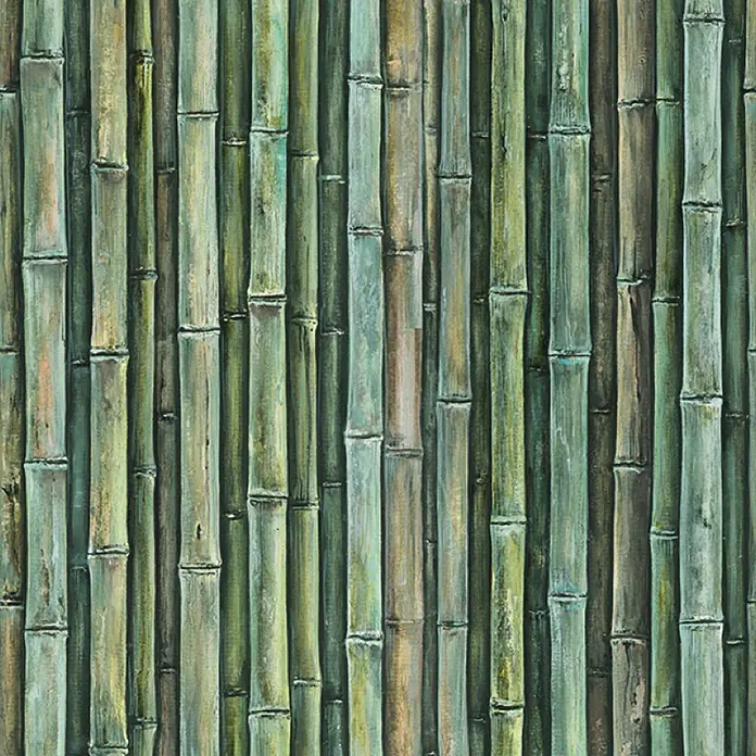 Marburg Smart Art Aspiration Fototapete Bamboo - B x H: 106 x 270 cm, Vlies - Vertikale Bambusstämme in verschiedenen Grün- und Brauntönen, bilden eine natürliche Textur.