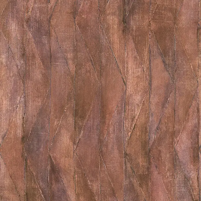 Marburg Smart Art Aspiration Fototapete Struktur - B x H: 212 x 340 cm, Vlies, Braun - Rustikale rötlich-braune Holzstruktur mit geometrischem Zickzackmuster aus diagonalen Brettern, antikisiert.