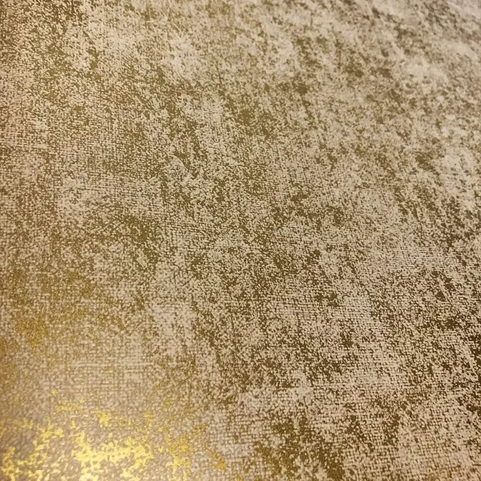 Marburg La Veneziana II Vliestapete - Gold, Uni, 10,05 x 0,53 m - Gold-beigefarbene Textiltapete mit distressed, abstraktem Muster.