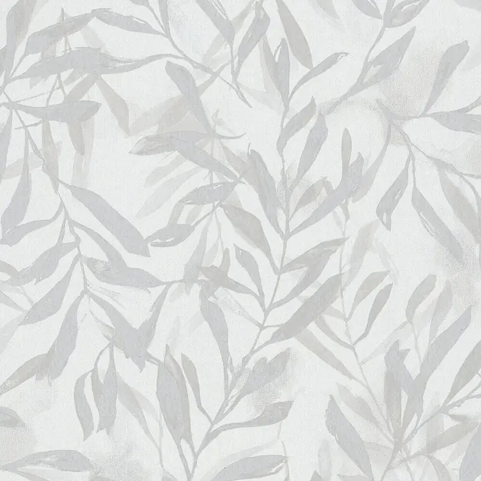 Marburg Vliestapete Novamur Leyla Floral - Weiß-Grau, Floral, 10,05 x 0,53 m - Dezentes florales Muster aus hellgrauen und beigen Aquarellblättern mit Textur.