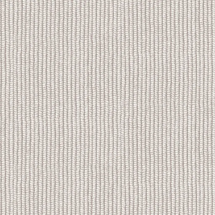 Marburg Flora Vliestapete Grafik II - Greige, Grafisch, 10,05 x 0,53 m - Hellbeige Stricktextur mit vertikalem Zopfmuster.