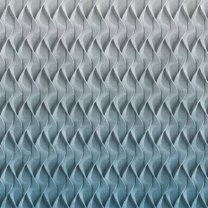 Marburg Smart Art Aspiration Fototapete Grafik V - B x H: 159 mm x 270 cm, Vlies, Grau-Blau - Strukturierte Platte mit einem wiederholten gewellten Wellenmuster in Grau-Blau-Verlauf.