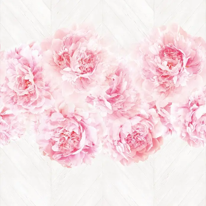 Marburg Smart Art Easy Fototapete Pink Flower - B x H: 159 mm x 270 cm, Vlies - Rosafarbenes Pfingstrosen-Blumenmuster.