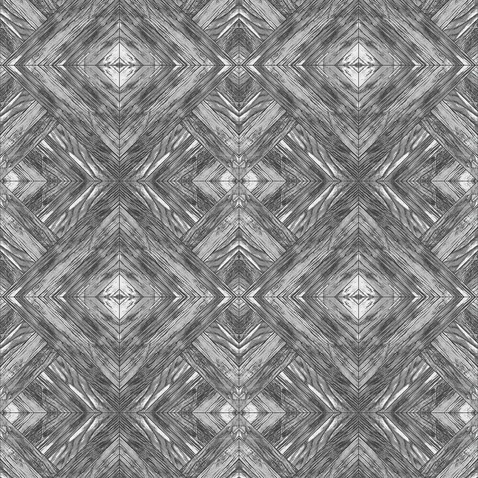 Marburg Smart Art Aspiration Fototapete Grafik VII - B x H: 159 mm x 270 cm, Vlies, Grau-Lila - Nahtloses graues Holzparkettmuster mit geometrischen Formen und Maserung.