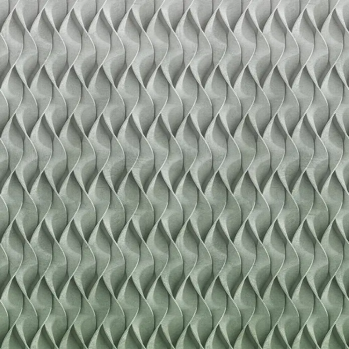 Marburg Smart Art Aspiration Fototapete Grafik V - B x H: 159 mm x 270 cm, Vlies, Grau-Grün - Graugrüne dekorative Wandplatte mit wiederholtem wellenförmigem 3D-Muster.