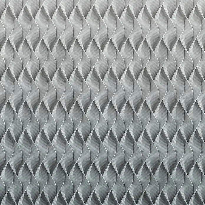 Marburg Smart Art Aspiration Fototapete Grafik V - B x H: 159 mm x 270 cm, Vlies, Grau - Graues, dreidimensionales Wellenmuster mit einer sich wiederholenden, gewellten Struktur für moderne Deko-Flächen.