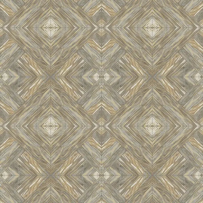 Marburg Smart Art Aspiration Fototapete Grafik VII - B x H: 159 mm x 270 cm, Vlies, Beige - Geometrisches Parkettmuster in Holzoptik in Braun- und Grautönen.