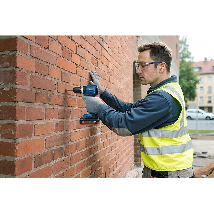 Bosch Professional AMPShare 18V Akumulatorski udarni vrtalni vijačnik PRO GSB18V-52  (18 V, 2 bateriji, 2 Ah, 73 Nm) | Akumulatorski vijačniki in vrtalniki | Vrtalniki in vijačniki | Stroji | Orodja in stroji | Izdelki | BAUHAUS