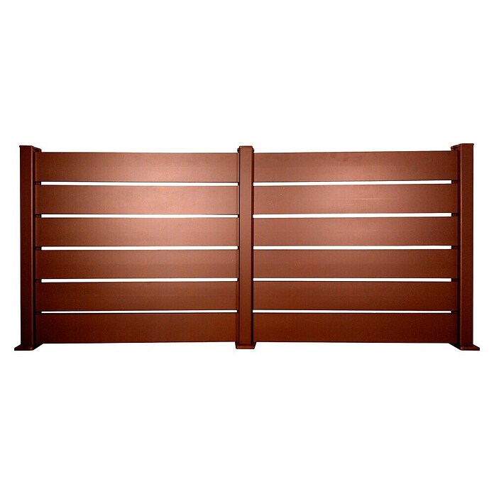 Dioco Smartwall Valla Persiana doble (L x Al: 360 x 100 cm, Óxido, Aluminio) | BAUHAUS