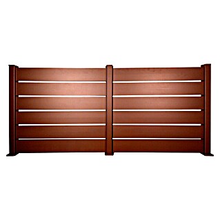 Dioco Smartwall Valla doble (L x Al: 360 x 100 cm, Óxido, Aluminio)