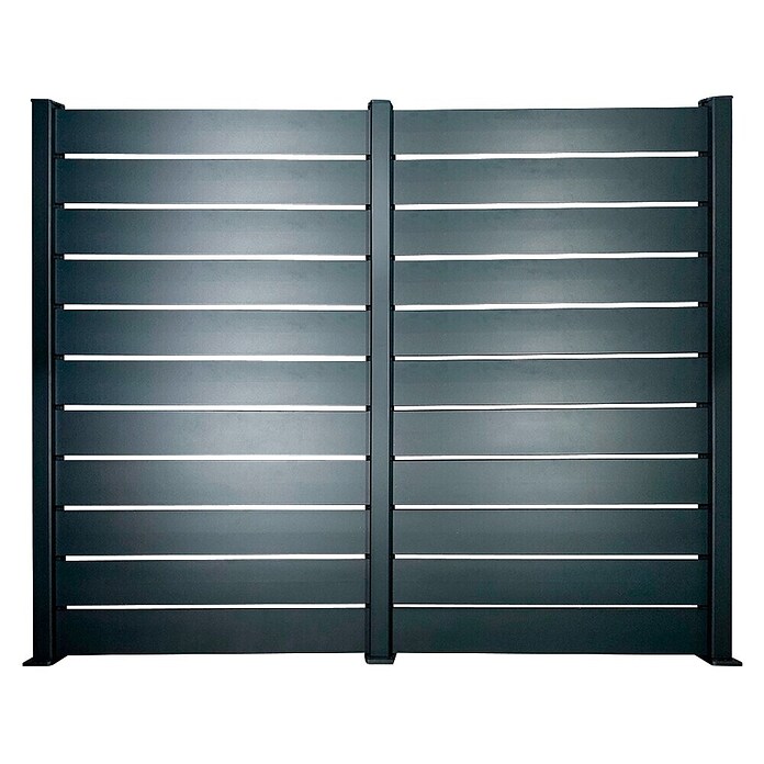 Dioco Smartwall Valla Persiana doble (L x Al: 360 x 200 cm, Antracita, Aluminio) | BAUHAUS
