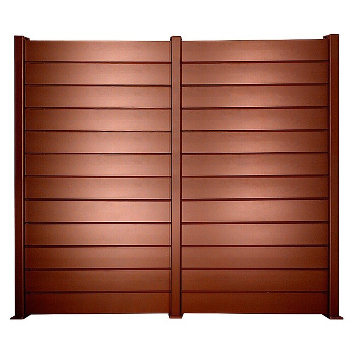 Dioco Smartwall Valla Persiana doble (L x Al: 360 x 200 cm, Óxido, Aluminio) | BAUHAUS