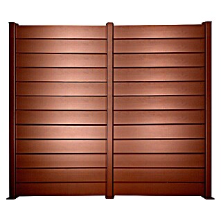 Dioco Smartwall Valla doble (L x Al: 360 x 200 cm, Óxido, Aluminio)