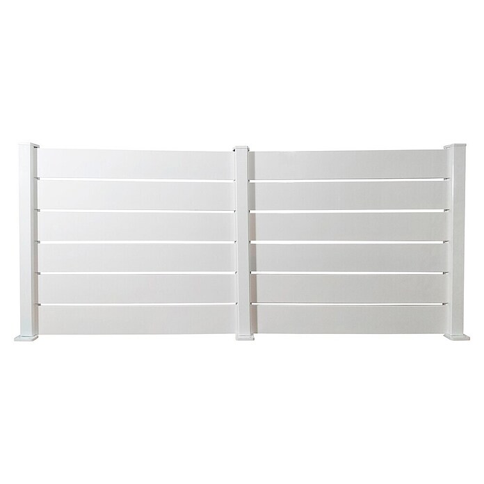 Dioco Smartwall Valla Persiana doble (L x Al: 360 x 100 cm, Blanco, Aluminio) | BAUHAUS