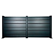 Dioco Smartwall Valla Persiana doble (L x Al: 360 x 100 cm, Antracita, Aluminio) | BAUHAUS