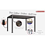 Sunfun Milos Pergola Elektrisch (B x T: 390 x 298 cm, Night-grey, Material Gestell: Aluminium, LED-Beleuchtung) | BAUHAUS