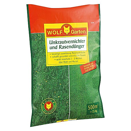 Wolf-Garten Rasendünger mit Unkrautvernichter 2 in 1