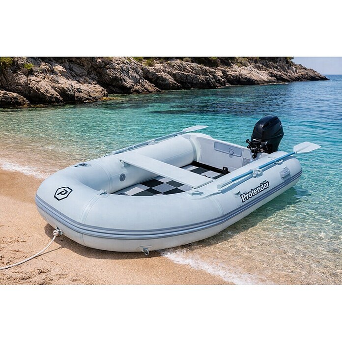 Protender Lancha neumática con motor Hidea de 2,5 HP (Apto para: 2 personas, Carga útil: 250 kg)