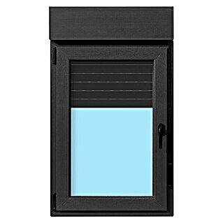 Oknum Ventana de PVC practicable-oscilobatiente (700 x 1.180 mm, Apertura según normativa: Izquierda, Gris grafito)