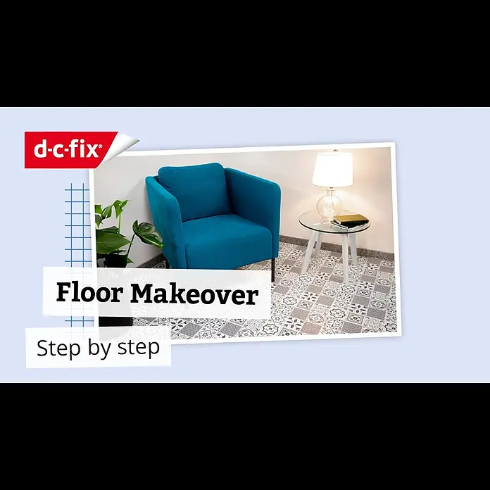 D-c-fix Bodenfliese Floor Tile Selbstklebend - 11 Stk., 30,5 x 30,5 cm, Light Slate - How to install d-c-fix Self-adhesive Floor Tiles | Quick & easy Floor Makeover