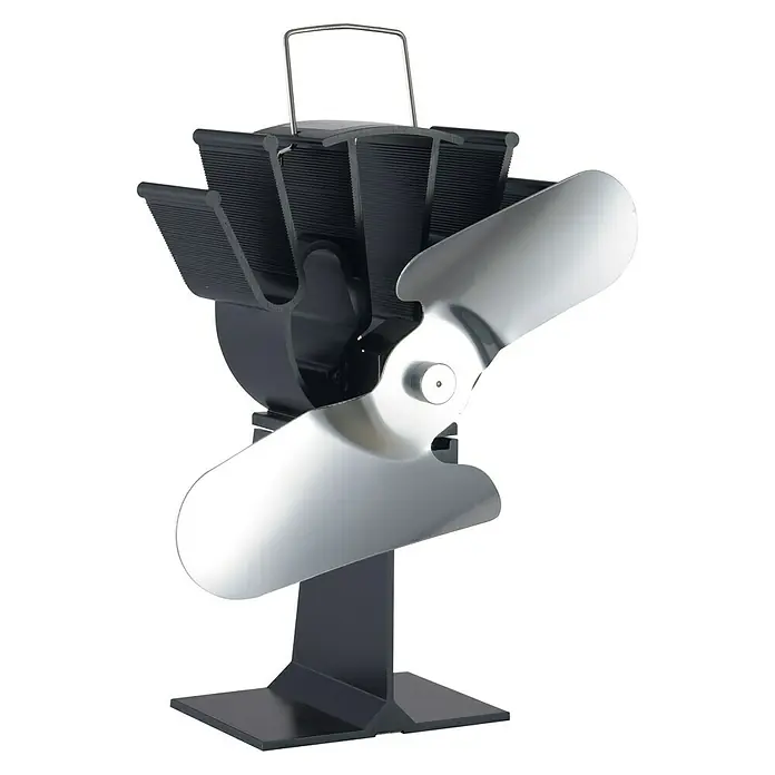 Lienbacher Ofenventilator - Stromlos, Betriebstemperatur: 100 °C - 300 °C - Ein Herdventilator mit zwei Rotorblättern und Thermoelektrik-Technologie zur effizienten Wärmeverteilung.
