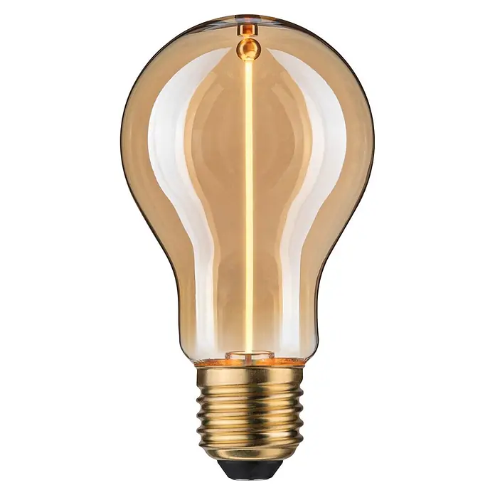 Paulmann LED-Lampe Floating 90LM Gold - E27, Warmweiß, 90 lm, 2,2 W - Glühbirne aus bernsteinfarbenem Glas mit leuchtendem LED-Faden und Messingsockel.