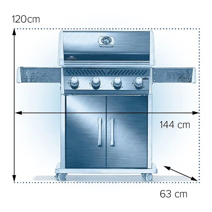 Napoleon Plinski žar Rouge R525PK-2-RC  (Površina za peko (Š x G): 73 x 46 cm, 16,6 kW, Število gorilnikov: 4 kos) | 8313 - Gasgrill Marke | ICGA - Grillgeräte | ICG - Grillgeräte / Grillzubehör | IC - Freizeit im Garten | I - Stadtgarten | BAUHAUS