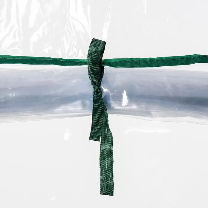 Outsunny Gewächshaus - 69 x 50 cm, Material Seitenwand: Kunststoff, 0,3 mm, Grün - Transparente Plastikhülle mit dunkelgrünem Stoffrand und gebundenem Band.