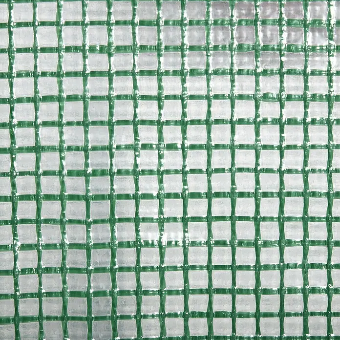 Furnicato Gewächshaus PE-Kunststoff - 49 x 69 cm, Material Seitenwand: Metall, 14 mm, Grün - Verstärkte transparente Gewächshausfolie mit grünem Gitter.