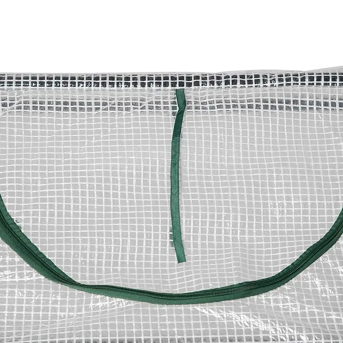Outsunny Gewächshaus - 120 x 60 cm, Material Seitenwand: Kunststoff, 0,1 mm, Schwarz - Transparente, gitterverstärkte Gewächshausfolie mit grünem U-förmigem Reißverschluss und Halteband.
