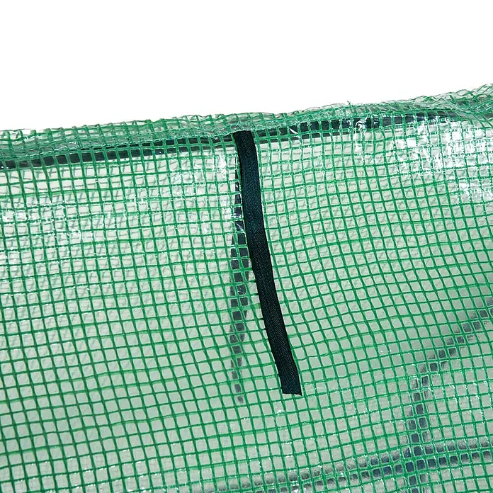 Outsunny Gewächshaus - 270 x 90 cm, Material Seitenwand: Kunststoff, 0,3 mm, Grün - Grün gerasterte, transparente Gewächshausfolie mit einem dunkelgrünen Stoffstreifen.