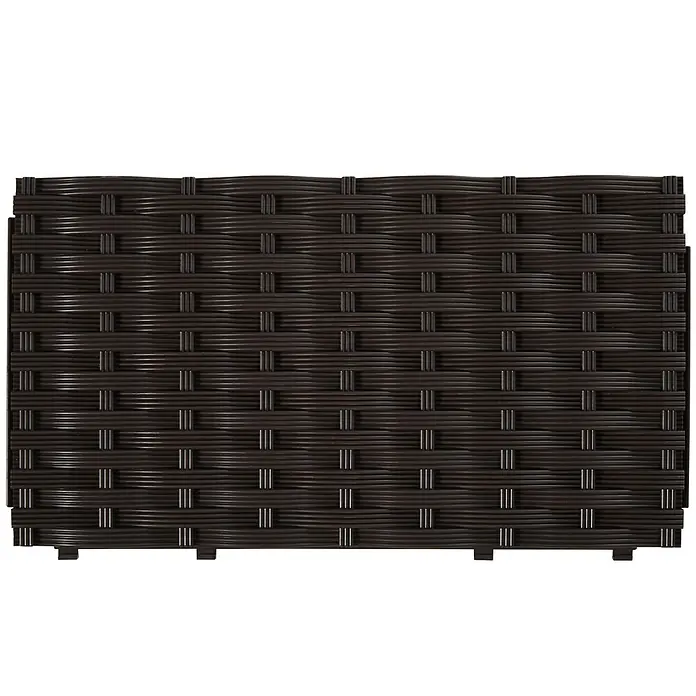 Outsunny Hochbeet Braun, 40cm x 40cm x 44cm - Kunststoff, Braun - Dunkelbraunes geflochtenes Rattan-Paneel mit Steckverbindungen.